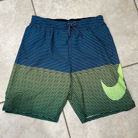 NWT Nike Volley Horizon Stripe Mens Swim Suit Shorts Trunks M - Picture 2 of 7